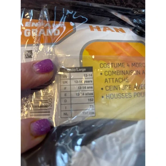 Star Wars Han Solo Costume Solo Movie Child Large 12-14 4pc Jumpsuit Holster NEW - Picture 4 of 4